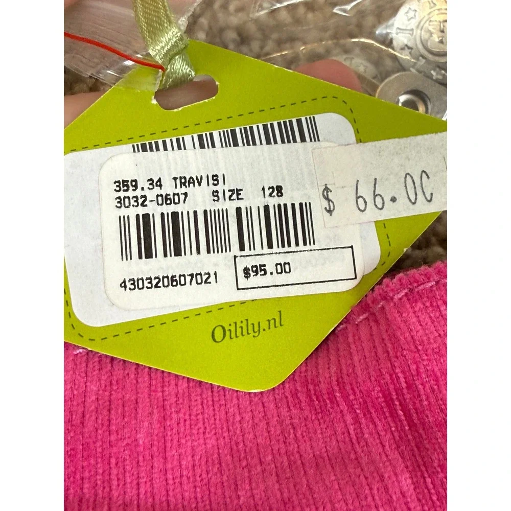 NEW Oilily Kids Travisi Pink Corduroy Floral Mixed Print Skirt 128 8Y 8‎